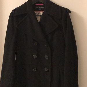 Wool/cashmere double breasted Long pea coat
